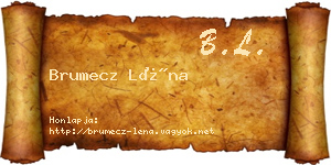 Brumecz Léna névjegykártya